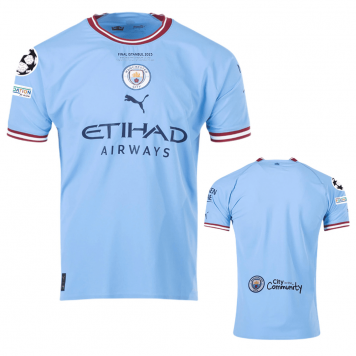 Manchester City Soccer Jersey Replica UCL Final Edition Home 2023/24 Mens
