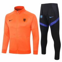 2020/21 Netherlands Orange Mens Soccer Training Suit(Jacket + Pants)