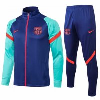 2021/22 Barcelona Blue Soccer Training Suit(Jacket + Pants) Mens