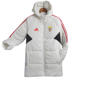 Benfica Cotton Winter Soccer Jacket White 2023/24 Mens