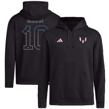 Inter Miami Soccer Sweater Replica Messi Printing Black 2023/24 Mens (Hoodie)