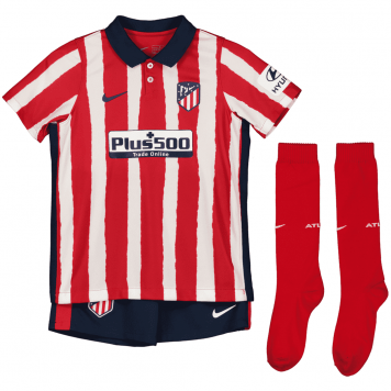 2020/21 Atletico Madrid Home Kids Soccer Kit(Jersey+Shorts+Socks)