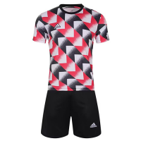 Customize Team Soccer Jersey + Short Replica Red&Black 728