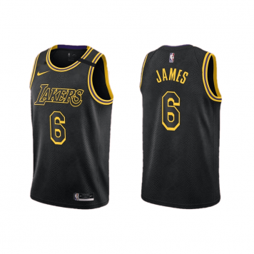 Los Angeles Lakers Swingman Jersey - City Edition Replica Black 2022/23 Mens (LeBron James #6)