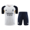 Real Madrid Soccer Jersey + Short Replica Pre-Match White 2023/24 Mens