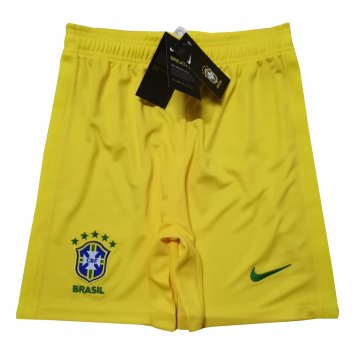 Brazil 2021 Home Yellow Soccer Shorts Mens