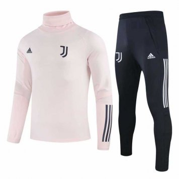 2020/21 Juventus Turtle Neck Pink Mens Soccer Training Suit