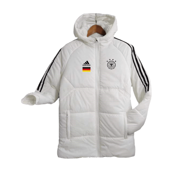 Germany Cotton Winter Soccer Jacket White 2023/24 Mens