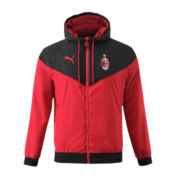 AC Milan Windbreaker Jacket Red 2023/24 Mens (Hoodie)