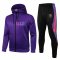 2021/22 PSG x Jordan Hoodie Purple Soccer Training Suit (Jacket + Pants) Mens