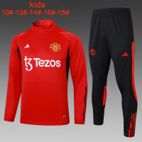 Manchester United Soccer Training Suit Replica Red 2023/24 Youth