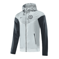 2020/21 Chelsea Hoodie Black&Gray Mens Soccer Woven Windrunner Jacket Top