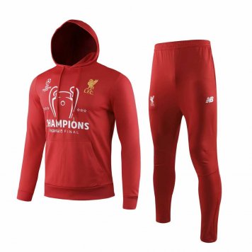 2019/20 Liverpool Hoodie Champions Red Mens Soccer Training Suit(SweatJersey + Pants) [46911999]