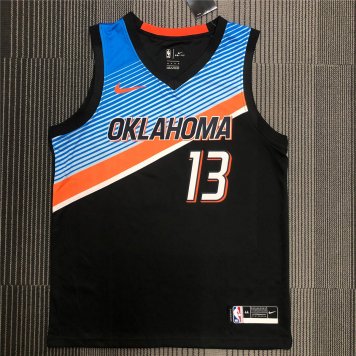 Oklahoma City Thunder Swingman Jersey Black Mens 2021/22 City Edition