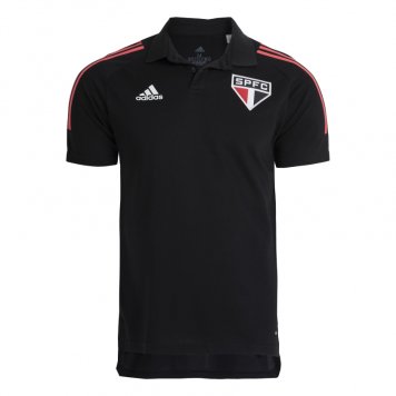 Sao Paulo FC Soccer Polo Jersey Black Mens 2021/22