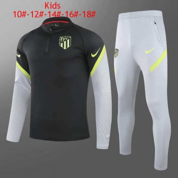 2020/21 Atletico Madrid Black Kids Soccer Training Suit