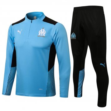 Olympique Marseille Soccer Training Suit Light Blue Mens 2021/22