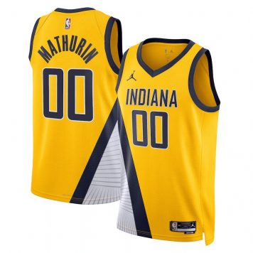 Indiana Pacers Swingman Jersey - Statement Edition Brand Yellow 2022/23 Mens (Bennedict Mathurin #00)