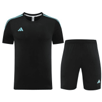 Customize Team Soccer Training Jersey Replica Black& Blue 2023/24 Mens
