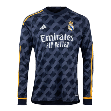 Real Madrid Soccer Jersey Replica Away 2023/24 Mens (Long Sleeve)