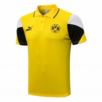 Borussia Dortmund Soccer Polo Jersey Yellow Mens 2021/22