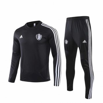 2019/20 Belgium O'Neck Black Mens Soccer Training Suit(Jacket + Pants)