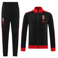 AC Milan Soccer Jacket + Pants Replica Black 2023/24 Mens