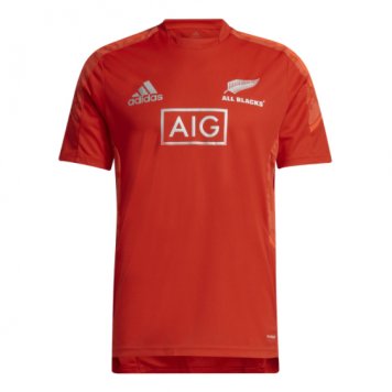 New Zealand All Blacks Rugby T-Shirt Performance Red Mens 2021