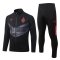 AC Milan Black Soccer Jacket + Pants Replica Mens 2022/23