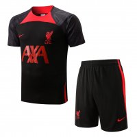 Liverpool 2022-23 Black Soccer Jersey + Short Replica Mens