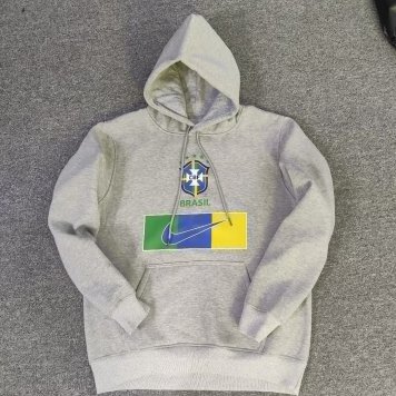 Brazil Soccer Sweatshirt Replica Grey Pullover 2022 Men's (Hoodie)
