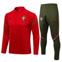 Portugal Soccer Traning Suit Red Mens 2021/22