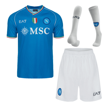 Napoli Soccer Whole Kit Jersey + Short + Socks Replica Home 2023/24 Mens