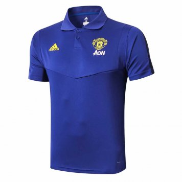 2019/20 Manchester United Blue Mens Soccer Polo Jersey