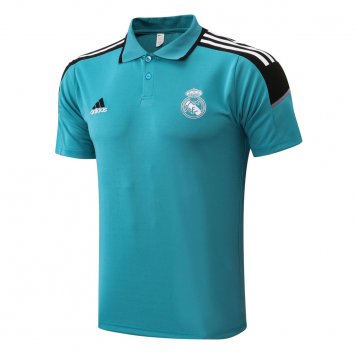 Real Madrid Soccer Polo Jersey Replica Green Mens 2021/22