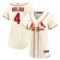 St. Louis Cardinals Alternate Replica Player Jersey Cream 2023/24 Womens (Yadier Molina #4)