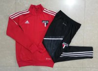 Sao Paulo FC Soccer Training Suit Jacket + Pants Red Mens 2022/23