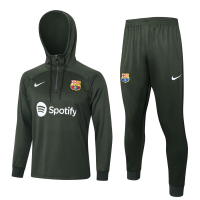 Barcelona Soccer Training Suit Replica Dark Green 2023/24 Mens (Hoodie)