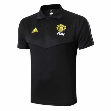 2019/20 Manchester United Black Mens Soccer Polo Jersey [39112189]