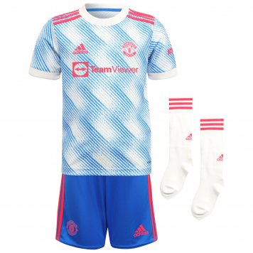 Manchester United Soccer Jersey+Short+Socks Replica Away Youth 2021/22