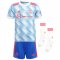 Manchester United Soccer Jersey+Short+Socks Replica Away Youth 2021/22