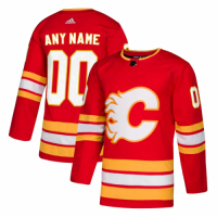 Calgary Flames Red Alternate Custom Practice Jersey Mens