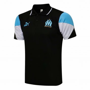 Olympique Marseille Soccer Polo Jersey Black Mens 2021/22