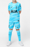 Tottenham Hotspur Soccer Whole Kit Jersey + Short + Socks Replica Goalkeeper Green 2023/24 Youth
