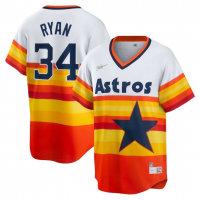Houston Astros Home Cooperstown Collection Player Jersey White 2023/24 Mens (Nolan Ryan #34)