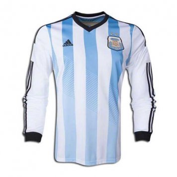 Argentina Soccer Jersey Replica Home Long Sleeve 2014 Mens (Retro)