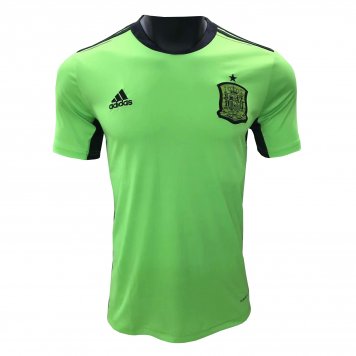 2021 Spain Goalkeeper Green Soccer Jersey Replica Mens