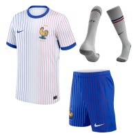 France Soccer Whole Kit Jersey + Short + Socks Replica Away Euro 2024 Mens