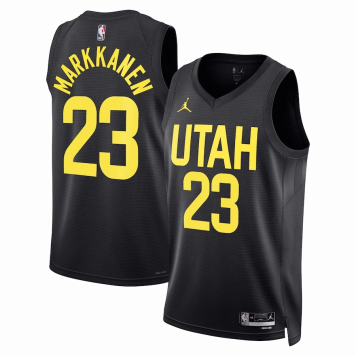 Utah Jazz Swingman Jersey - Statement Edition Brand Black 2022/23 Mens (Lauri Markkanen #23)