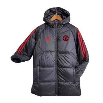 Manchester United Cotton Winter Soccer Jacket Black 2023/24 Mens